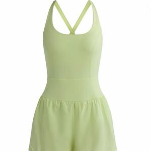 Avia Active Bodysuit Romper With Built in Bra- Yellow- Size Small (2-4) NWT